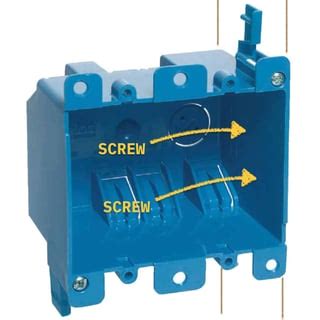 junction box for old work to both studs|screwed into old work box.